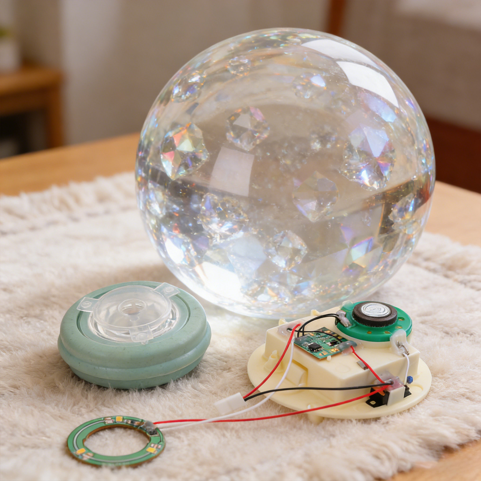 Plastic Dome Clear - 음악과 조명이 있는 스노우 글로브 무빙
