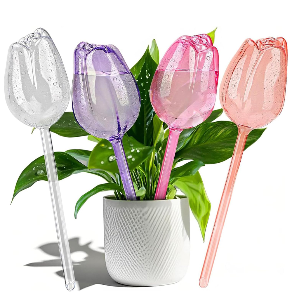 Self Watering Insert - 2/4개 튤립 모양 자동 급수 화분,