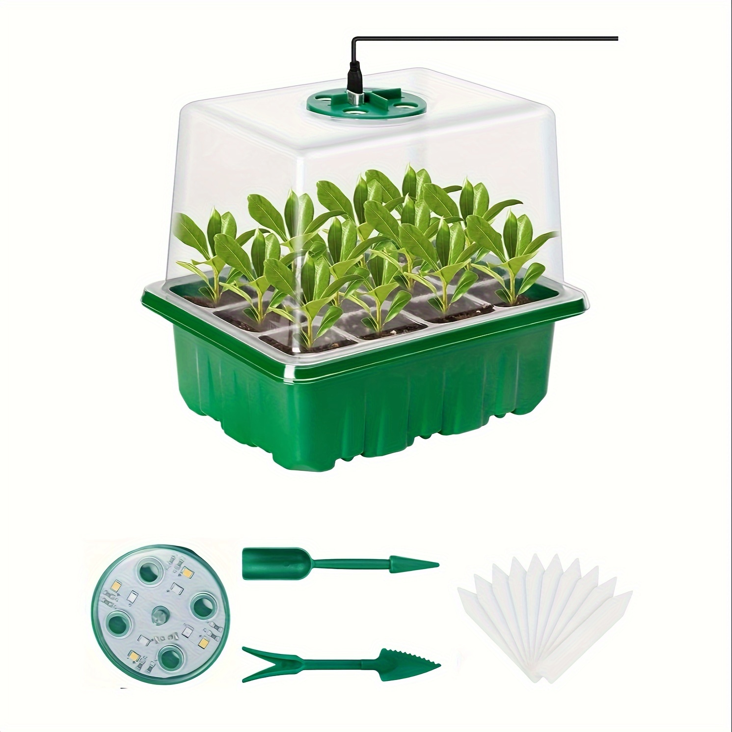묘목 재배 키트 - 1/2/3세트, 8개의 LED 재배 - Humidity Dome Kit 리뷰 및 가격